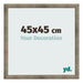 Cadre Photo 45x45 cm Metal Vintage MDF Bologna De Face Mesure | Yourdecoration.fr