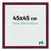 Cadre Photo 45x45 cm Vin Rouge Patine MDF Bologna De Face Mesure | Yourdecoration.fr