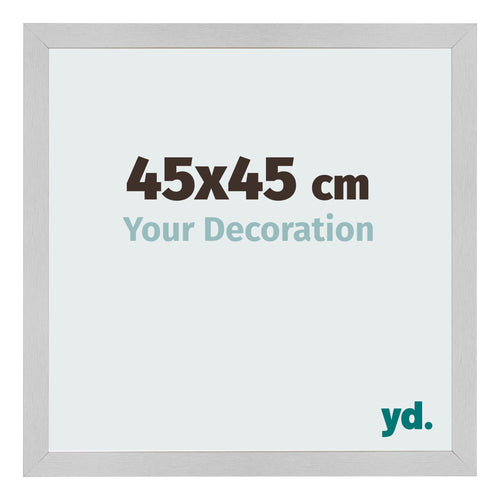 Cadre Photo 45x45cm Acier Inoxydable MDF Bologna De Face Mesure | Yourdecoration.fr