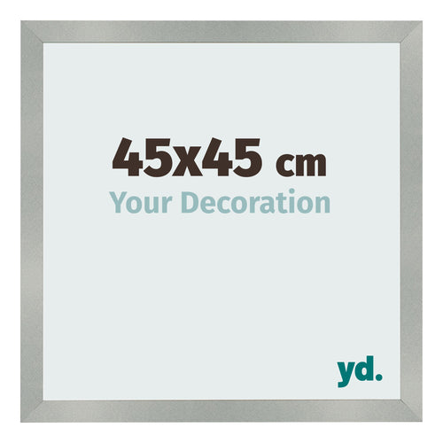 Cadre Photo 45x45cm Aluminium Brossé MDF Bologna De Face Mesure | Yourdecoration.fr