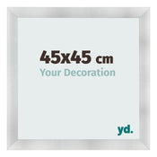 Cadre Photo 45x45cm Aluminium Brosse MDF Pisa De Face Mesure | Yourdecoration.fr
