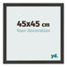 Cadre Photo 45x45cm Noir Grain de Bois MDF Bologna De Face Mesure | Yourdecoration.fr