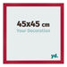 Cadre Photo 45x45cm Rouge MDF Bologna De Face Mesure | Yourdecoration.fr