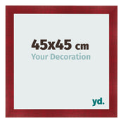 Cadre Photo 45x45cm Vin Rouge Patine MDF Pisa De Face Mesure | Yourdecoration.fr