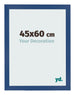 Cadre Photo 45x60 cm Bleu Fonce MDF Bologna De Face Mesure | Yourdecoration.fr