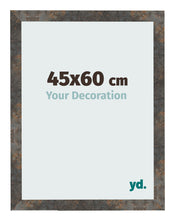 Cadre Photo 45x60 cm Metal Oxyde MDF Bologna De Face Mesure | Yourdecoration.fr