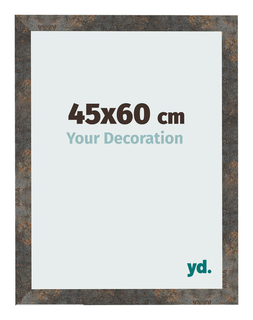 Cadre Photo 45x60 cm Metal Oxyde MDF Bologna De Face Mesure | Yourdecoration.fr