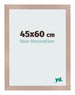 Cadre Photo 45x60 cm Rose Ancien MDF Bologna De Face Mesure | Yourdecoration.fr