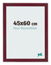 Cadre Photo 45x60 cm Vin Rouge Patine MDF Bologna De Face Mesure | Yourdecoration.fr