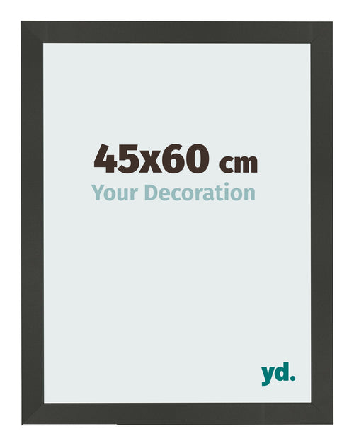 Cadre Photo 45x60cm Anthracite MDF Bologna De Face Mesure | Yourdecoration.fr