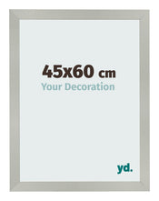 Cadre Photo 45x60cm Argent Mat MDF Bologna De Face Mesure | Yourdecoration.fr