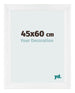 Cadre Photo 45x60cm Blanc Vintage MDF Pisa De Face Mesure | Yourdecoration.fr