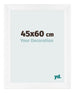 Cadre Photo 45x60cm Blanc Vintage MDF Pisa De Face Mesure | Yourdecoration.fr