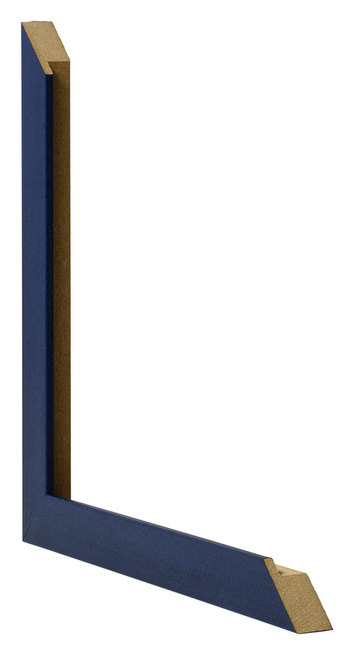 Cadre Photo 45x60cm Bleu Foncé Patiné MDF Bologna Detail Intersection | Yourdecoration.fr
