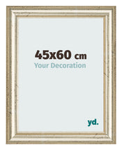 Cadre Photo 45x60cm Brillance Metallique MDF Lazio De Face Mesure | Yourdecoration.fr