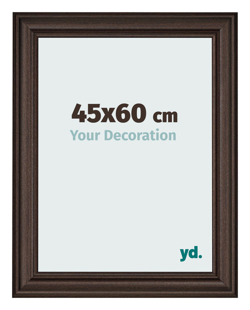 Cadre Photo 45x60cm Chene Fonce MDF Lazio De Face Mesure | Yourdecoration.fr