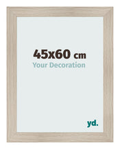 Cadre Photo 45x60cm Chene Rustique MDF Pisa De Face Mesure | Yourdecoration.fr