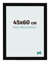 Cadre Photo 45x60cm Noir Brillant MDF Bologna De Face Mesure | Yourdecoration.fr