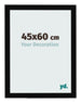 Cadre Photo 45x60cm Noir Brillant MDF Bologna De Face Mesure | Yourdecoration.fr