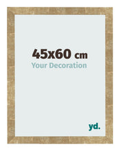 Cadre Photo 45x60cm Or Antique MDF Bologna De Face Mesure | Yourdecoration.fr