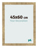 Cadre Photo 45x60cm Or Antique MDF Bologna De Face Mesure | Yourdecoration.fr