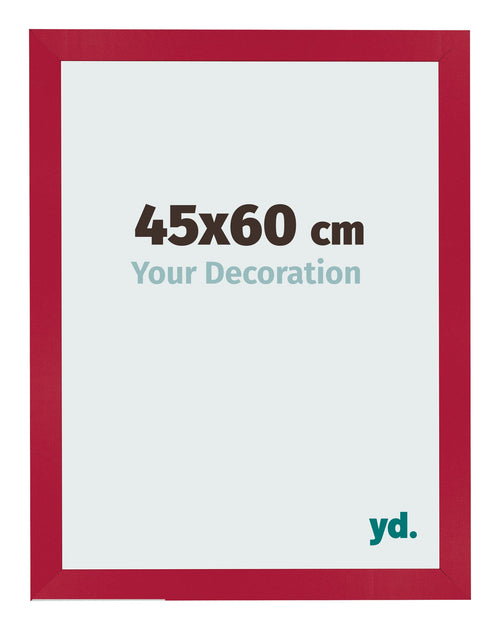 Cadre Photo 45x60cm Rouge MDF Bologna De Face Mesure | Yourdecoration.fr