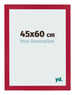 Cadre Photo 45x60cm Rouge MDF Bologna De Face Mesure | Yourdecoration.fr