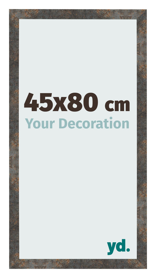 Cadre Photo 45x80 cm Metal Oxyde MDF Bologna De Face Mesure | Yourdecoration.fr