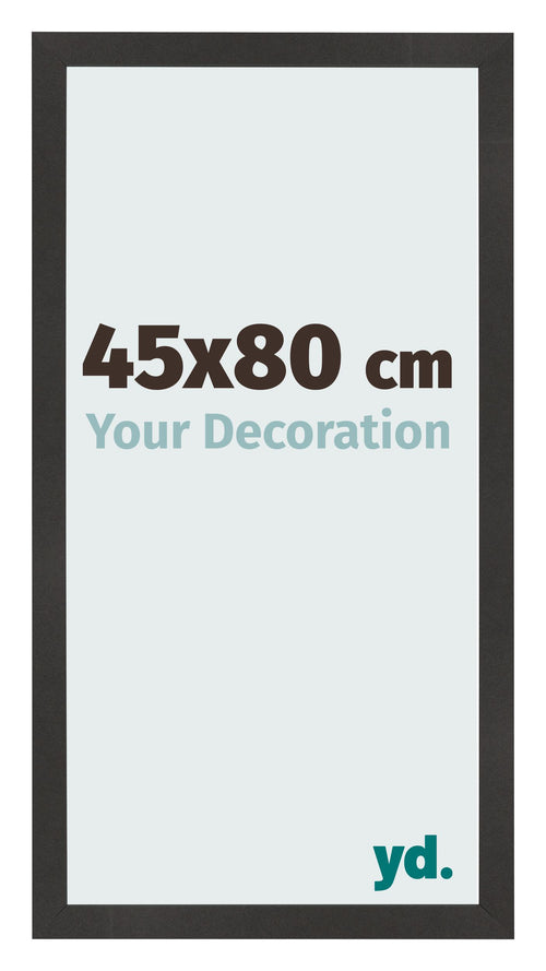 Cadre Photo 45x80 cm Noir Mat MDF Bologna De Face Mesure | Yourdecoration.fr