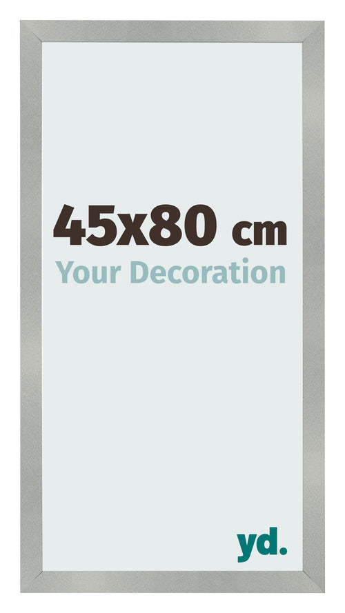 Cadre Photo 45x80cm Aluminium Brossé MDF Bologna De Face Mesure | Yourdecoration.fr