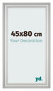 Cadre Photo 45x80cm Argent Mat MDF Lazio De Face Mesure | Yourdecoration.fr