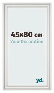 Cadre Photo 45x80cm Blanc Patine MDF Lazio De Face Mesure | Yourdecoration.fr