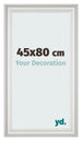 Cadre Photo 45x80cm Blanc Patine MDF Lazio De Face Mesure | Yourdecoration.fr