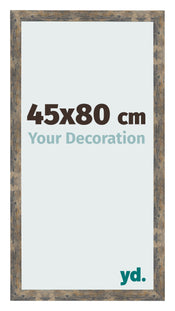 Cadre Photo 45x80cm Bleu Or Mélangé MDF Bologna De Face Mesure | Yourdecoration.fr