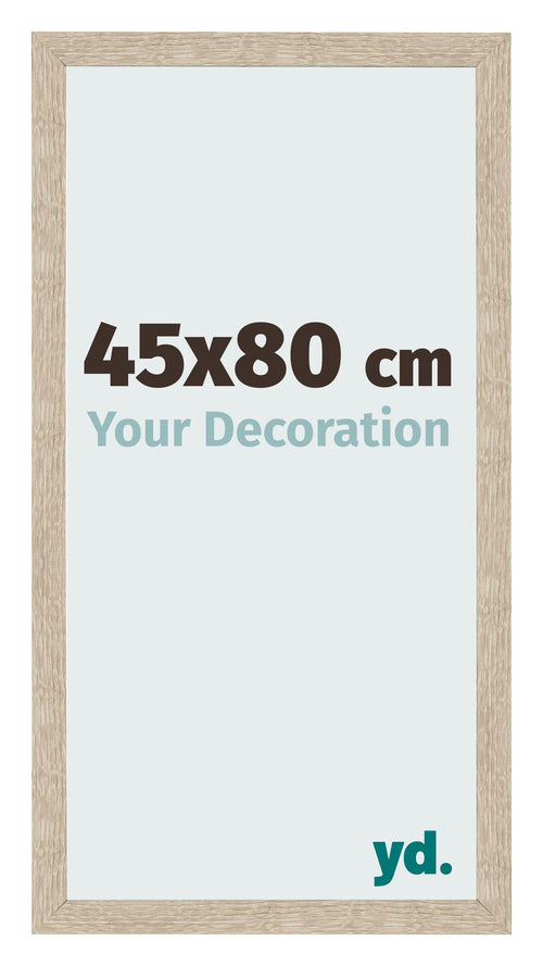 Cadre Photo 45x80cm Chêne Sonoma MDF Bologna De Face Mesure | Yourdecoration.fr