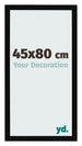 Cadre Photo 45x80cm Noir Brillant MDF Bologna De Face Mesure | Yourdecoration.fr