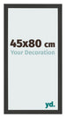 Cadre Photo 45x80cm Noir Grain de Bois MDF Bologna De Face Mesure | Yourdecoration.fr