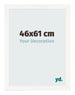 Cadre Photo 46x61 cm Blanc Brillant MDF Bologna De Face Mesure | Yourdecoration.fr