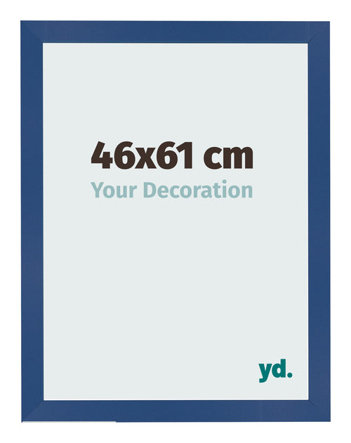 Cadre Photo 46x61 cm Bleu Fonce MDF Bologna De Face Mesure | Yourdecoration.fr