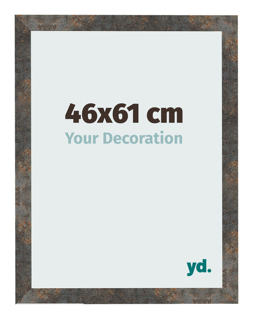 Cadre Photo 46x61 cm Metal Oxyde MDF Bologna De Face Mesure | Yourdecoration.fr