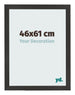 Cadre Photo 46x61 cm Noir Mat MDF Bologna De Face Mesure | Yourdecoration.fr