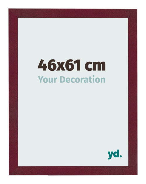 Cadre Photo 46x61 cm Vin Rouge Patine MDF Bologna De Face Mesure | Yourdecoration.fr
