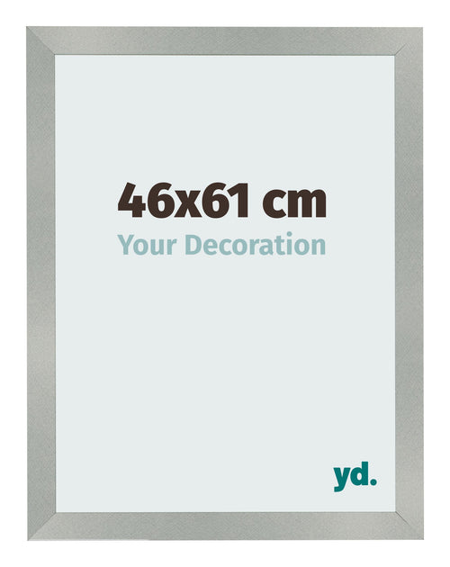 Cadre Photo 46x61cm Aluminium Brossé MDF Bologna De Face Mesure | Yourdecoration.fr
