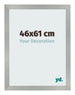 Cadre Photo 46x61cm Aluminium Brossé MDF Bologna De Face Mesure | Yourdecoration.fr