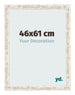 Cadre Photo 46x61cm Blanc Vintage MDF Bologna De Face Mesure | Yourdecoration.fr