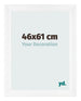 Cadre Photo 46x61cm Blanc Vintage MDF Pisa De Face Mesure | Yourdecoration.fr