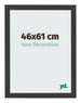 Cadre Photo 46x61cm Noir Grain de Bois MDF Bologna De Face Mesure | Yourdecoration.fr