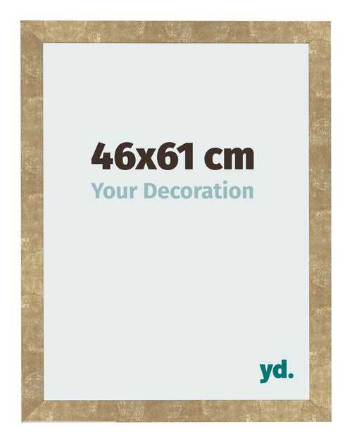 Cadre Photo 46x61cm Or Antique MDF Bologna De Face Mesure | Yourdecoration.fr