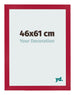 Cadre Photo 46x61cm Rouge MDF Bologna De Face Mesure | Yourdecoration.fr