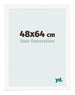 Cadre Photo 48x64 cm Blanc Mat MDF Bologna De Face Mesure | Yourdecoration.fr